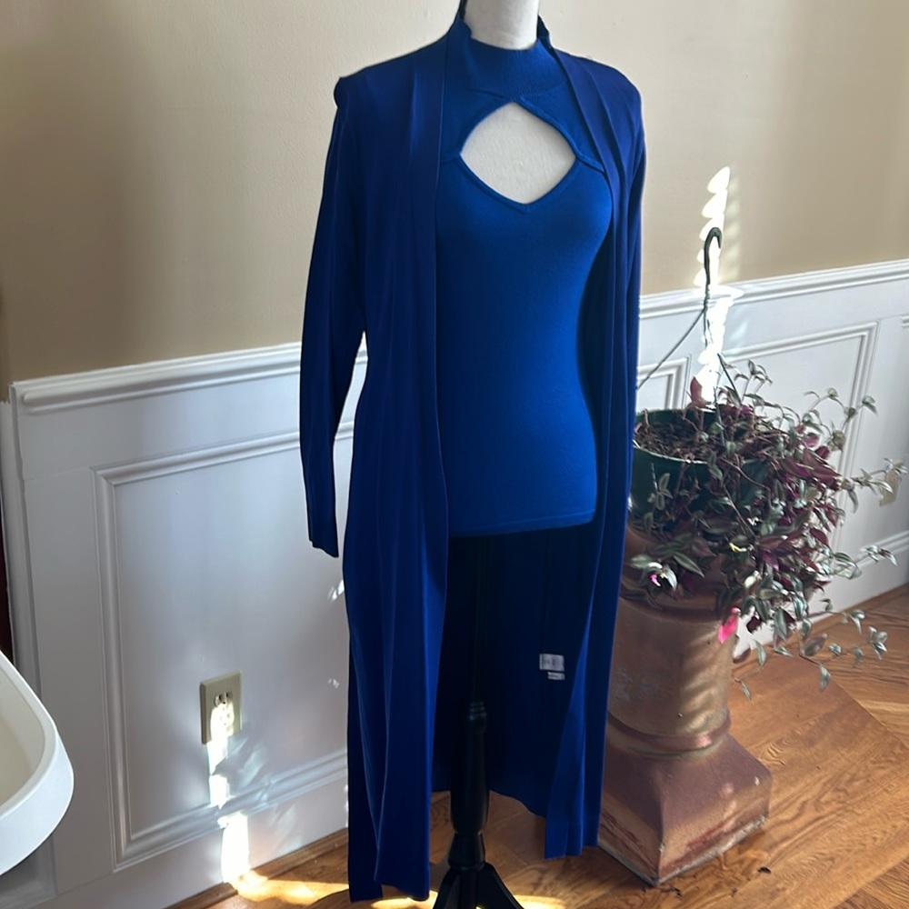 Gabrielle Union 3 piece blue pant set